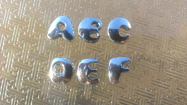 8mm slide letters chrome bubble 8mm slide letters chrome bubble