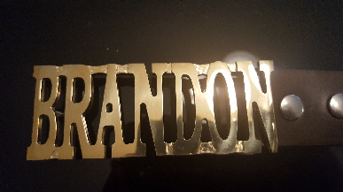 personalize name belt buckle