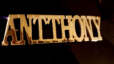 brass custom name belt buckle