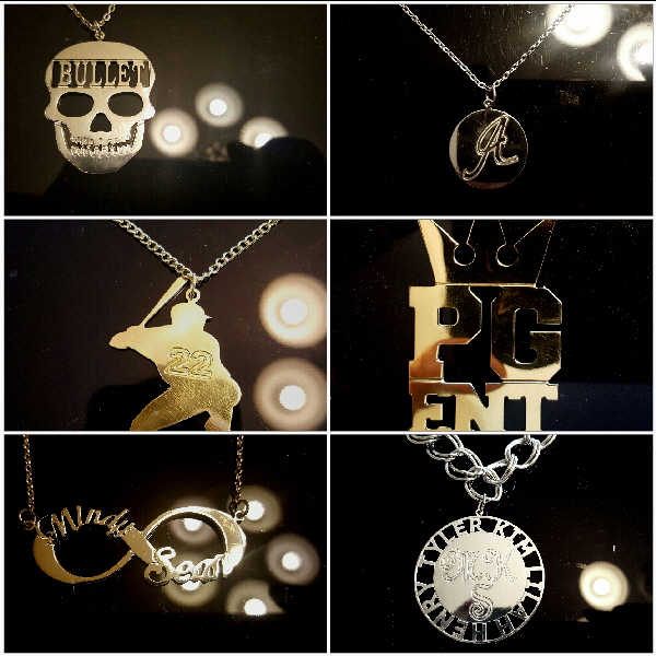 custom name plate necklace