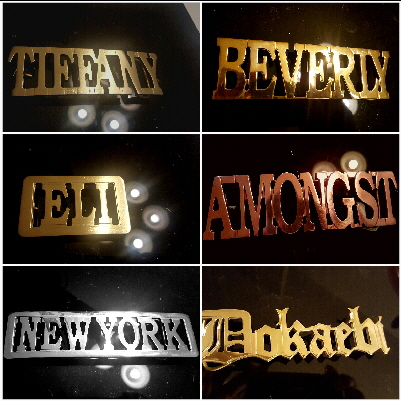 gold name belt buckle