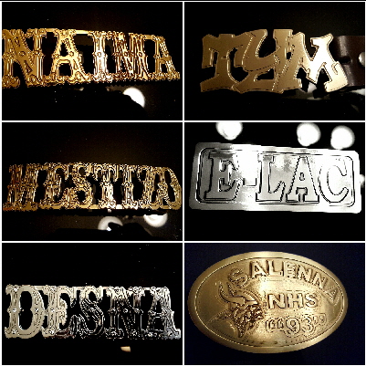 personalized name belt buckle