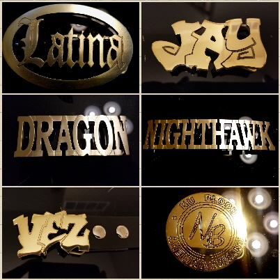 hip hop name belt buckle