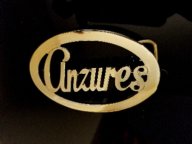 custom name belt buckle