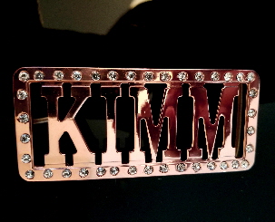 rhinestone name belt buckle