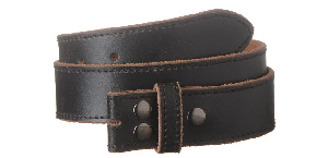 distressed black leather belt strap