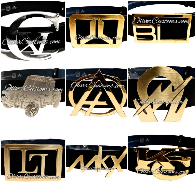 custom logo name belt buckles